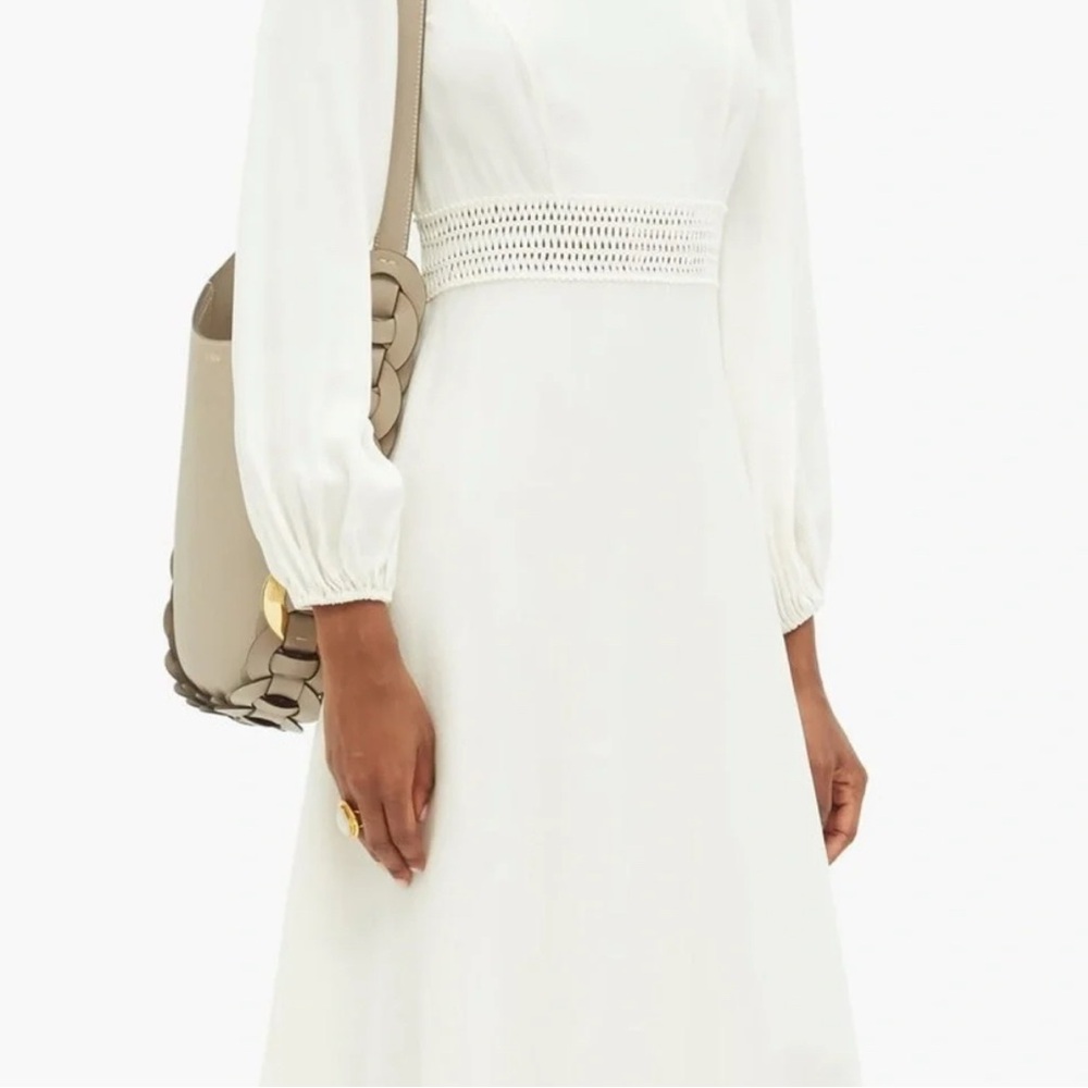 Zimmerman Crepe Lattice Midi Dress